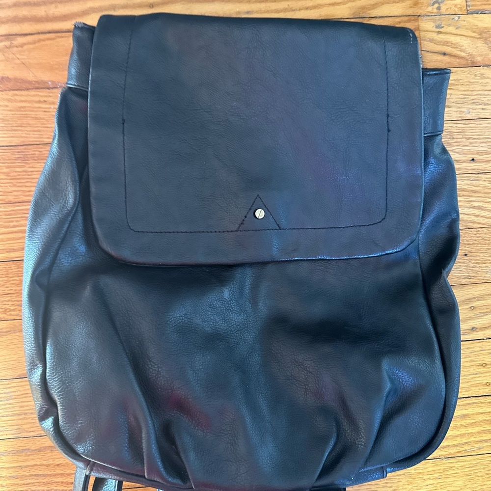 Merona Black Backpack With Rectangular Shape And … - image 3